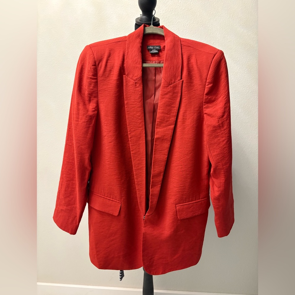 City Chic color  Rust pen-Front Blazer Size XS( 14ost